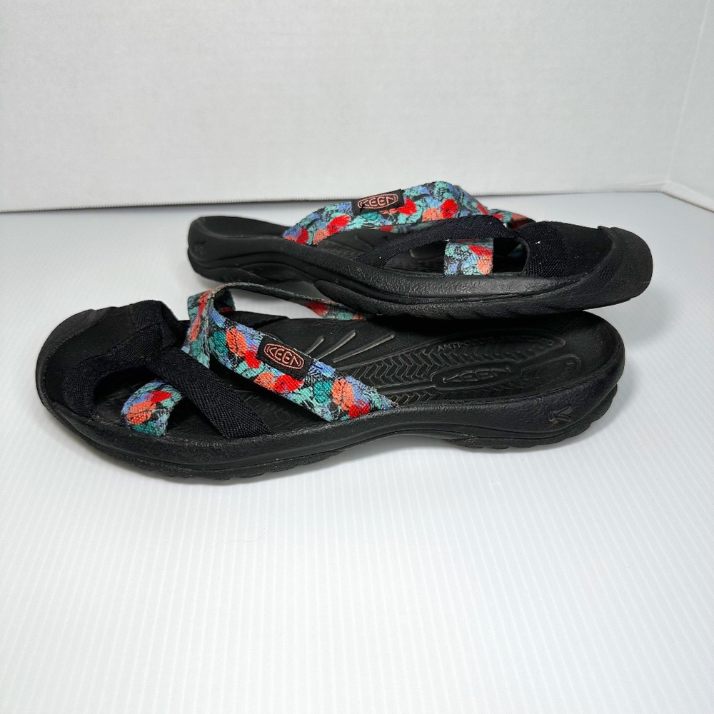 Keen Black Sandals with Colorful Straps